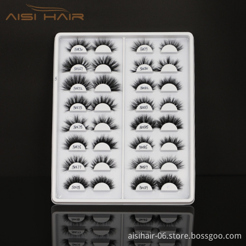 Wholesale 100% Real Mink Fur Mink Eyelashes Vendor 3D 5D Mink 25 mm False Lashes With Customized Packaging